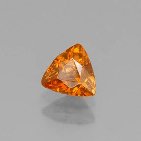 0.50 ct Orange Sphalerite Stone, Natural Sphalerite in Trillion Facet Shape for Sale