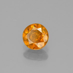 0.45 ct Yellow Sphalerite Stone, Natural Sphalerite in Round Facet Shape for Sale