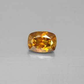 0.86 ct Yellow Sphalerite Gemstone, Sphalerite Gem in Cushion-Cut Shape for Sale.