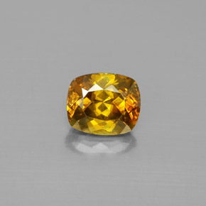 1.44 ct Yellow Sphalerite Gemstone, Sphalerite Gem in Cushion-Cut Shape for Sale.