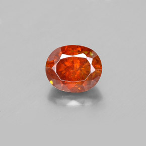 1.62 ct Orange Sphalerite Gemstone, Sphalerite Gem in Oval Facet Shape for Sale.