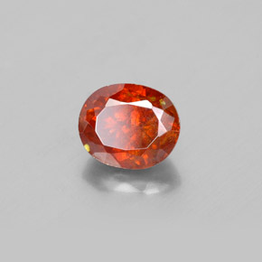 1.62 ct Orange Sphalerite Stone, Natural Sphalerite in Oval Facet Shape for Sale