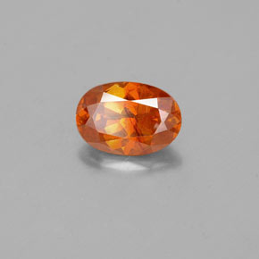 1.19 ct Orange Sphalerite Stone, Natural Sphalerite in Oval Facet Shape for Sale
