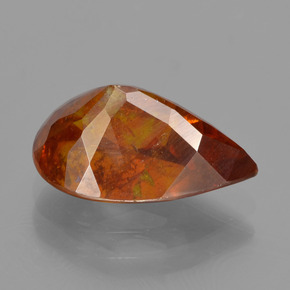 Sphalerite Gemstone in 12.8 x 8 mm Size for Sale, Sphalerite Stone in Reddish Orange Color