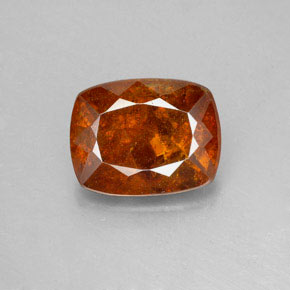 3.70 ct Orange Sphalerite Gemstone, Sphalerite Gem in Cushion-Cut Shape for Sale.
