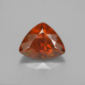 2.74 ct Orange Sphalerite Gemstone, Sphalerite Gem in Trillion Facet Shape for Sale.