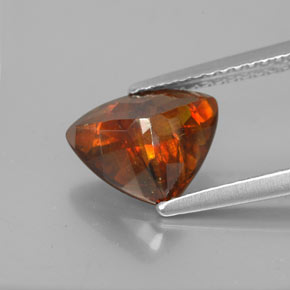 Sphalerite Gemstone in 9.5 x 7.6 mm Size for Sale, Sphalerite Stone in Reddish Orange Color