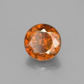 1.97 ct Orange Sphalerite Stone, Natural Sphalerite in Round Facet Shape for Sale