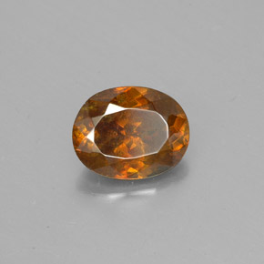 1.32 ct Yellow Sphalerite Stone, Natural Sphalerite in Oval Facet Shape for Sale