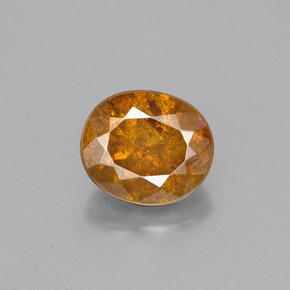 1.81 ct Gold Sphalerite Gemstone, Sphalerite Gem in Oval Facet Shape for Sale.