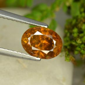2.18 ct Orange Sphalerite Gemstone, Sphalerite Gem in Oval Facet Shape for Sale.