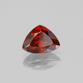 2.23 ct Orange Sphalerite Stone, Natural Sphalerite in Trillion Facet Shape for Sale