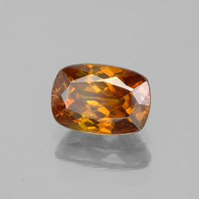 1.19 ct Orange Sphalerite Stone, Natural Sphalerite in Cushion-Cut Shape for Sale