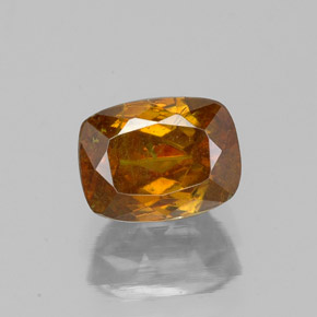 1.63 ct Orange Sphalerite Gemstone, Sphalerite Gem in Cushion-Cut Shape for Sale.
