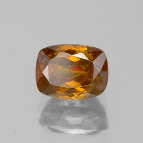 1.63 ct Orange Sphalerite Stone, Natural Sphalerite in Cushion-Cut Shape for Sale