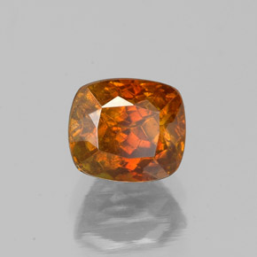 1.56 ct Orange Sphalerite Stone, Natural Sphalerite in Cushion-Cut Shape for Sale