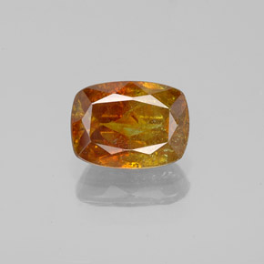 1.88 ct Orange Sphalerite Gemstone, Sphalerite Gem in Cushion-Cut Shape for Sale.