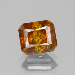 1.60 ct Orange Sphalerite Gemstone, Sphalerite Gem in Octagon / Scissor Cut Shape for Sale.