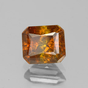 1.60 ct Orange Sphalerite Stone, Natural Sphalerite in Octagon / Scissor Cut Shape for Sale