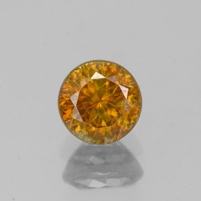 0.71 ct Yellow Sphalerite Gemstone, Sphalerite Gem in Round Facet Shape for Sale.