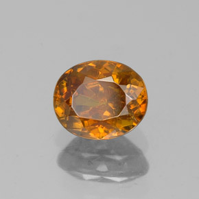 0.81 ct Orange Sphalerite Stone, Natural Sphalerite in Oval Facet Shape for Sale