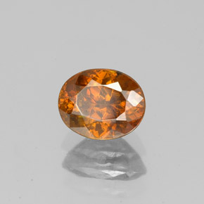 1.08 ct Orange Sphalerite Stone, Natural Sphalerite in Oval Facet Shape for Sale