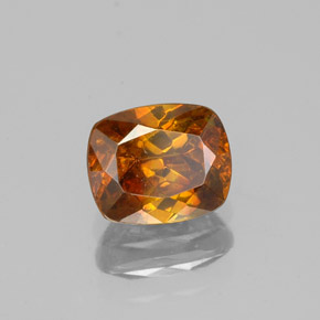 1.25 ct Orange Sphalerite Stone, Natural Sphalerite in Cushion-Cut Shape for Sale