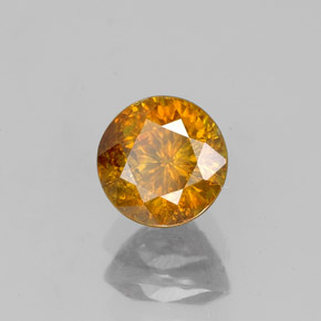 1.10 ct Gold Sphalerite Stone, Natural Sphalerite in Round Facet Shape for Sale