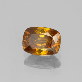 0.98 ct Orange Sphalerite Stone, Natural Sphalerite in Cushion-Cut Shape for Sale