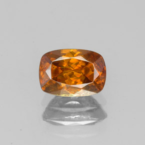 1.07 ct Orange Sphalerite Gemstone, Sphalerite Gem in Cushion-Cut Shape for Sale.