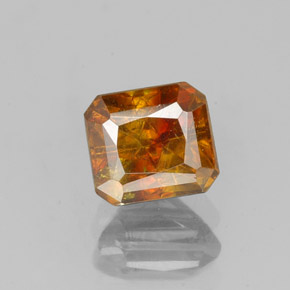 1.37 ct Orange Sphalerite Gemstone, Sphalerite Gem in Octagon / Scissor Cut Shape for Sale.