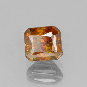 1.37 ct Orange Sphalerite Stone, Natural Sphalerite in Octagon / Scissor Cut Shape for Sale