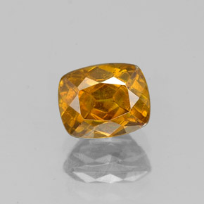 1.33 ct Orange Sphalerite Gemstone, Sphalerite Gem in Cushion-Cut Shape for Sale.