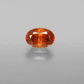 0.93 ct Orange Sphalerite Gemstone, Sphalerite Gem in Oval Facet Shape for Sale.
