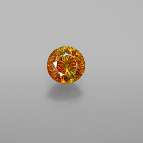 0.80 ct Yellow Sphalerite Gemstone, Sphalerite Gem in Round Facet Shape for Sale.