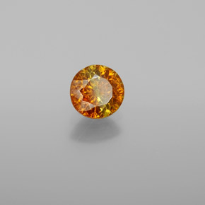 0.80 ct Yellow Sphalerite Stone, Natural Sphalerite in Round Facet Shape for Sale