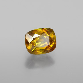 0.76 ct Yellow Sphalerite Stone, Natural Sphalerite in Cushion-Cut Shape for Sale