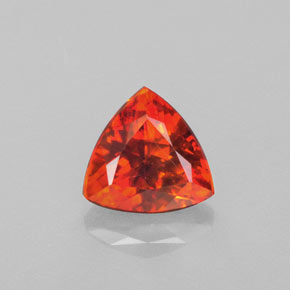 1.82 ct Orange Sphalerite Gemstone, Sphalerite Gem in Trillion Facet Shape for Sale.