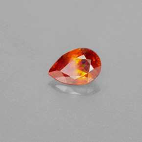 1.15 ct Orange Sphalerite Stone, Natural Sphalerite in Pear Facet Shape for Sale