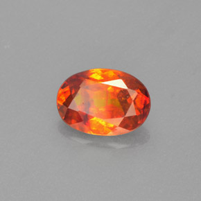 1.22 ct Orange Sphalerite Stone, Natural Sphalerite in Oval Facet Shape for Sale