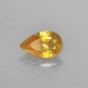 1.18 ct Yellow Sphalerite Stone, Natural Sphalerite in Pear Facet Shape for Sale