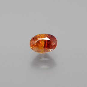 0.80 ct Orange Sphalerite Gemstone, Sphalerite Gem in Oval Facet Shape for Sale.