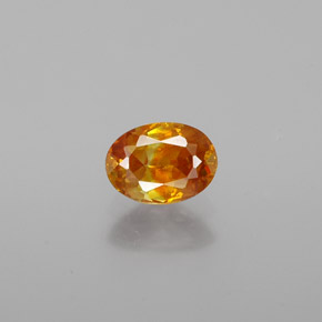 0.71 ct Gold Sphalerite Gemstone, Sphalerite Gem in Oval Facet Shape for Sale.
