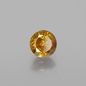 0.69 ct Yellow Sphalerite Stone, Natural Sphalerite in Round Facet Shape for Sale