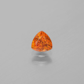 0.51 ct Orange Sphalerite Gemstone, Sphalerite Gem in Trillion Facet Shape for Sale.