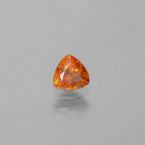 0.51 ct Orange Sphalerite Stone, Natural Sphalerite in Trillion Facet Shape for Sale