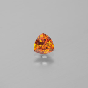 0.49 ct Orange Sphalerite Gemstone, Sphalerite Gem in Trillion Facet Shape for Sale.