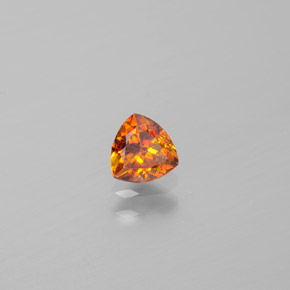 0.49 ct Orange Sphalerite Stone, Natural Sphalerite in Trillion Facet Shape for Sale