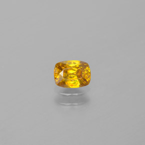 0.52 ct Yellow Sphalerite Gemstone, Sphalerite Gem in Cushion-Cut Shape for Sale.