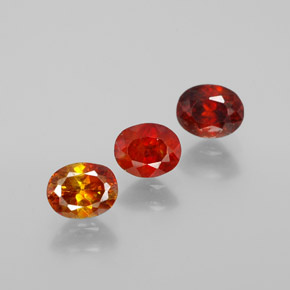 1.86 ct Orange Sphalerite Gemstone, Sphalerite Gem in Oval Facet Shape for Sale.